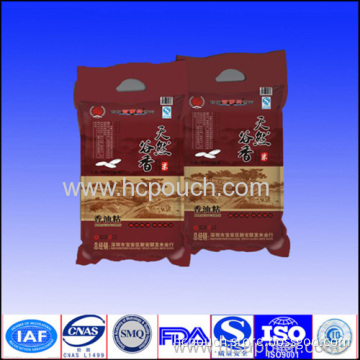 Custom Printed Nylon Plastic Rice Packaging Bags 